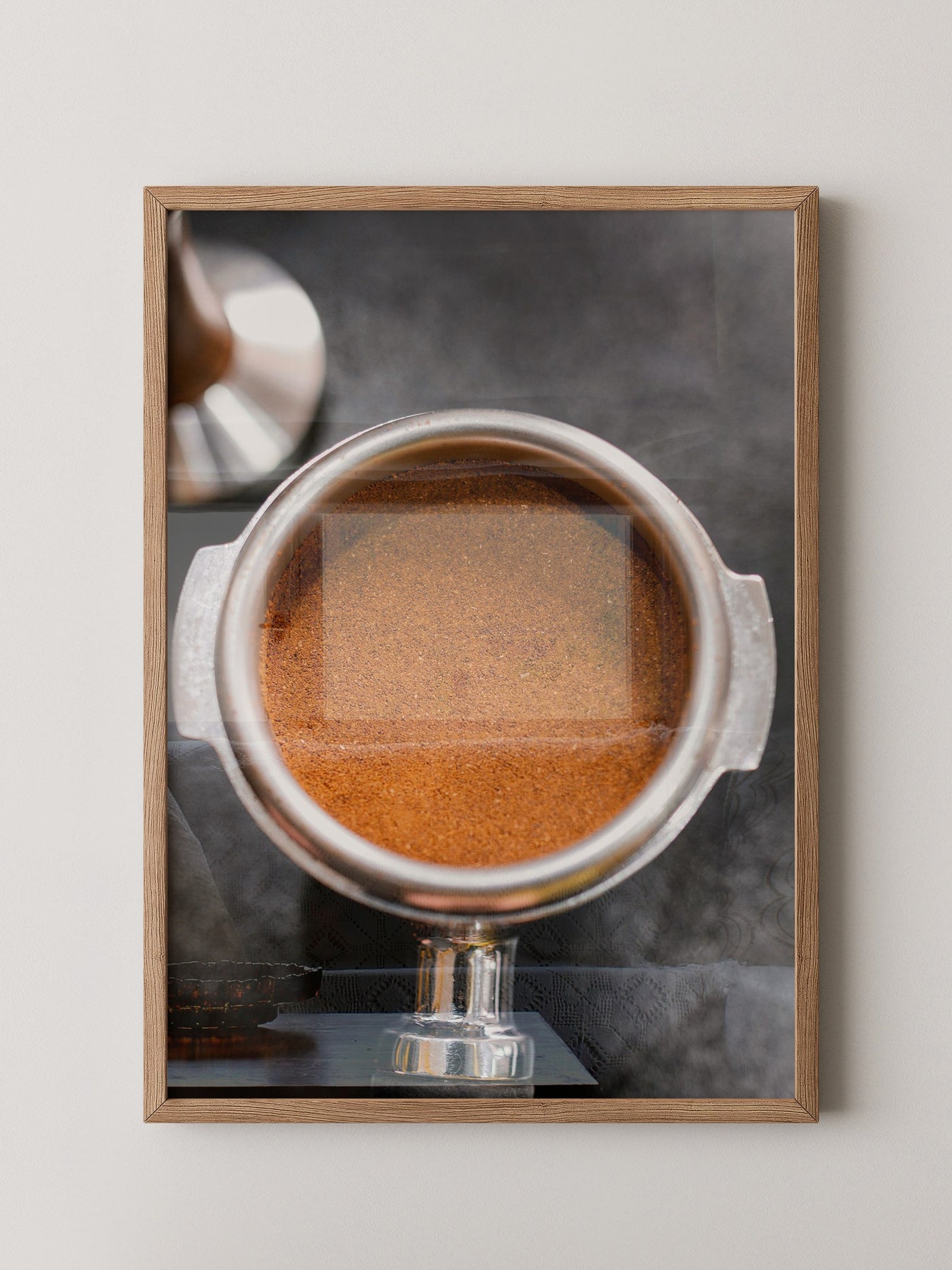 Kaffeepulver Nahaufnahme Metall