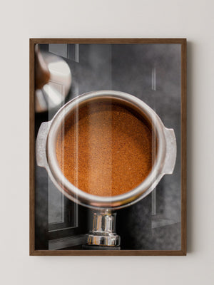 Kaffeepulver Nahaufnahme Metall