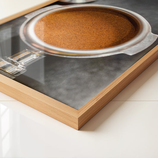 Kaffeepulver Nahaufnahme Metall