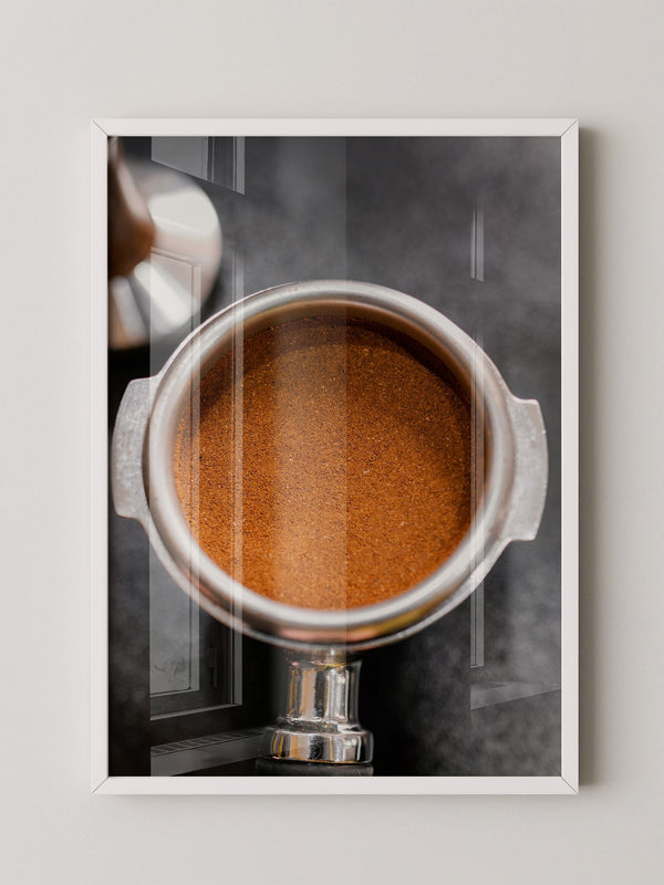 Kaffeepulver Nahaufnahme Metall