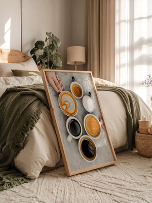 Kaffee Vielfalt Draufsicht