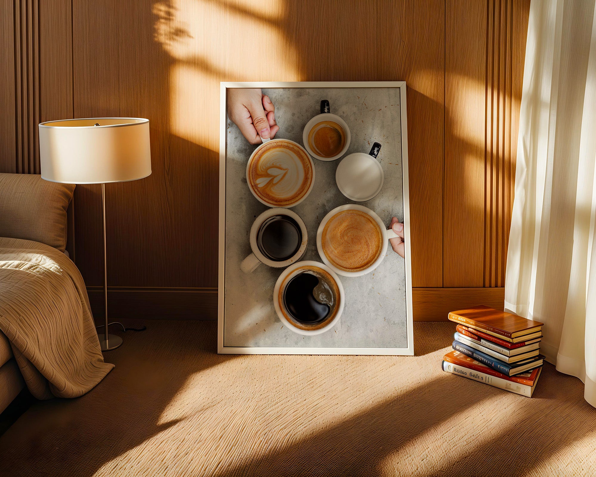 Kaffee Vielfalt Draufsicht