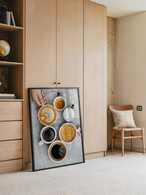 Kaffee Vielfalt Draufsicht