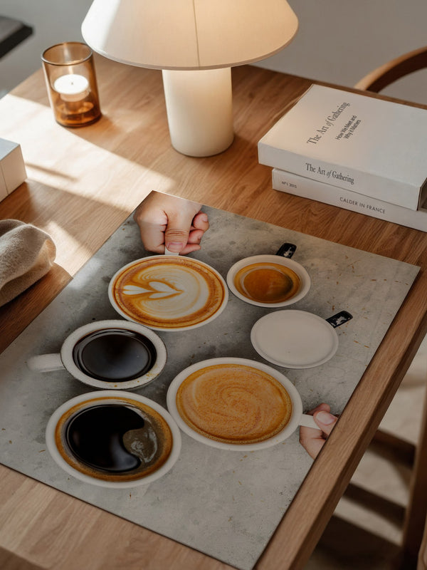 Kaffee Vielfalt Draufsicht