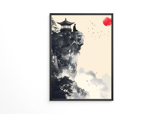 Pagode Klippe Zen Rotkreis