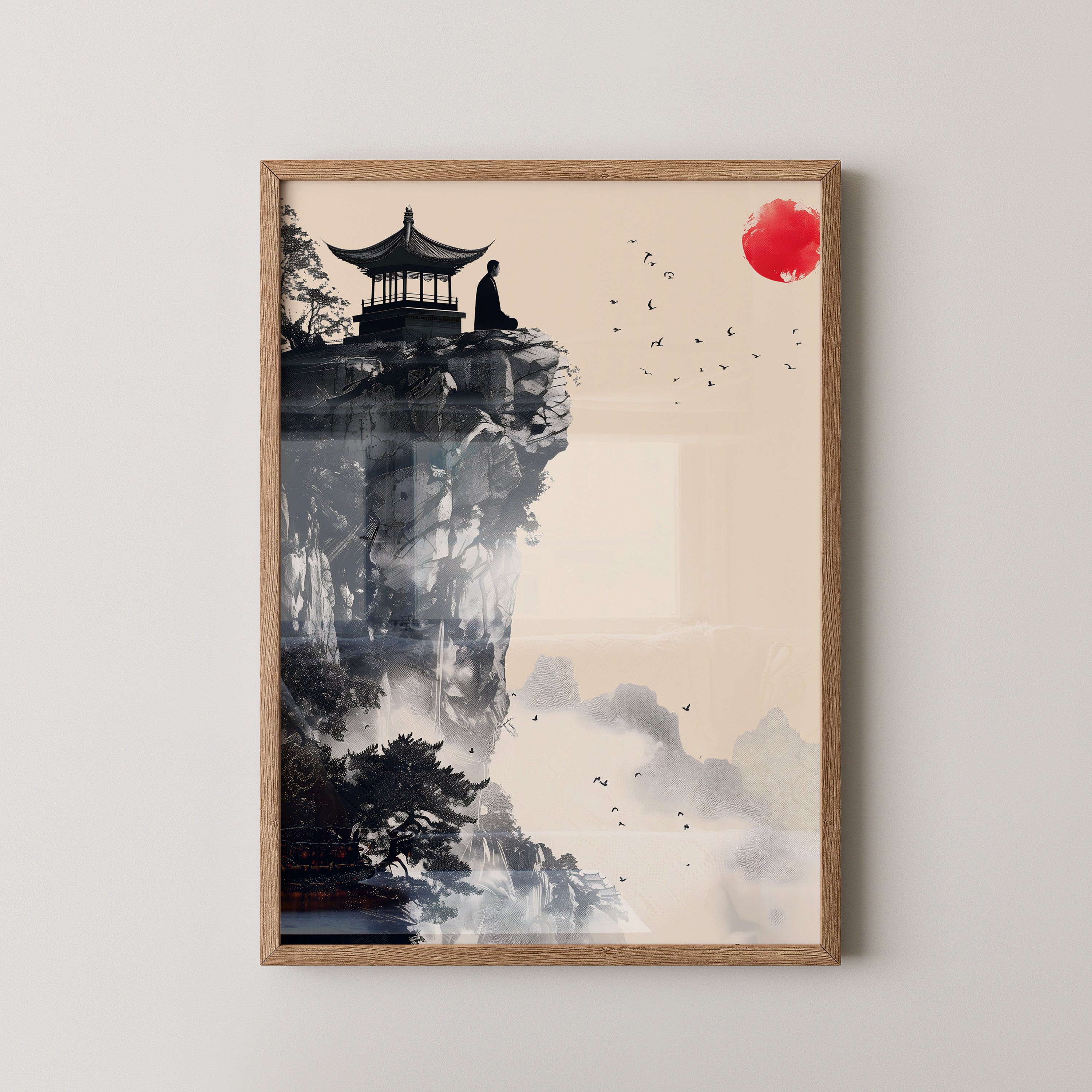 Pagode Klippe Zen Rotkreis