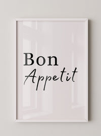 Bon Appetit Schriftzug elegant