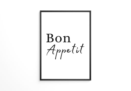 Bon Appetit Schriftzug elegant