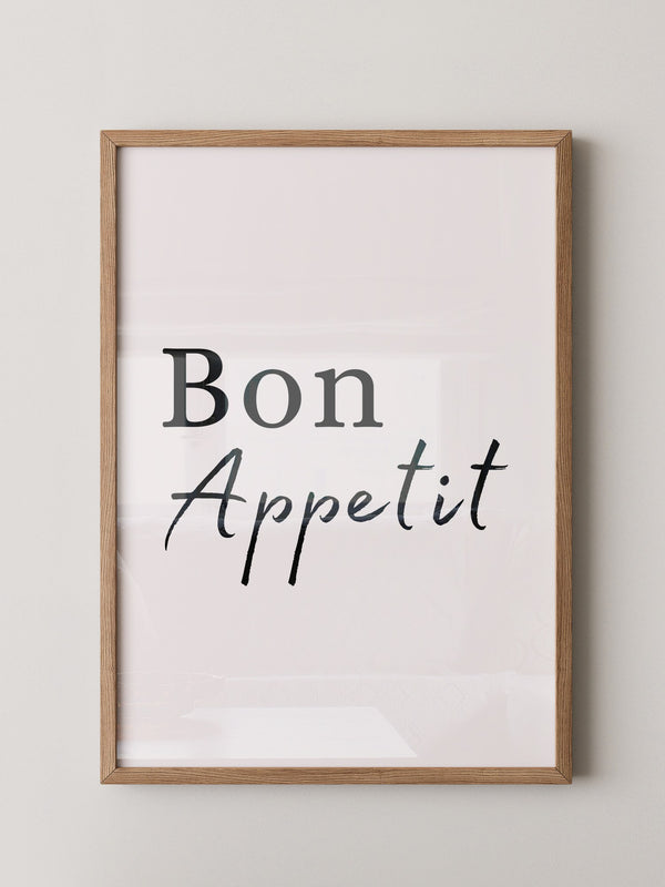 Bon Appetit Schriftzug elegant