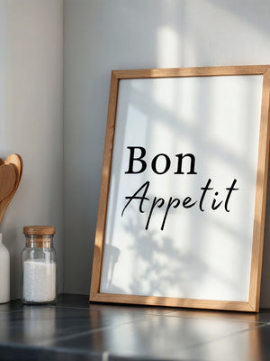 Bon Appetit Schriftzug elegant