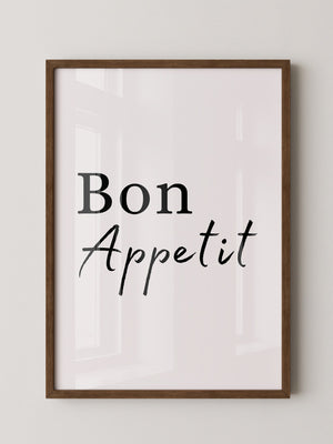 Bon Appetit Schriftzug elegant