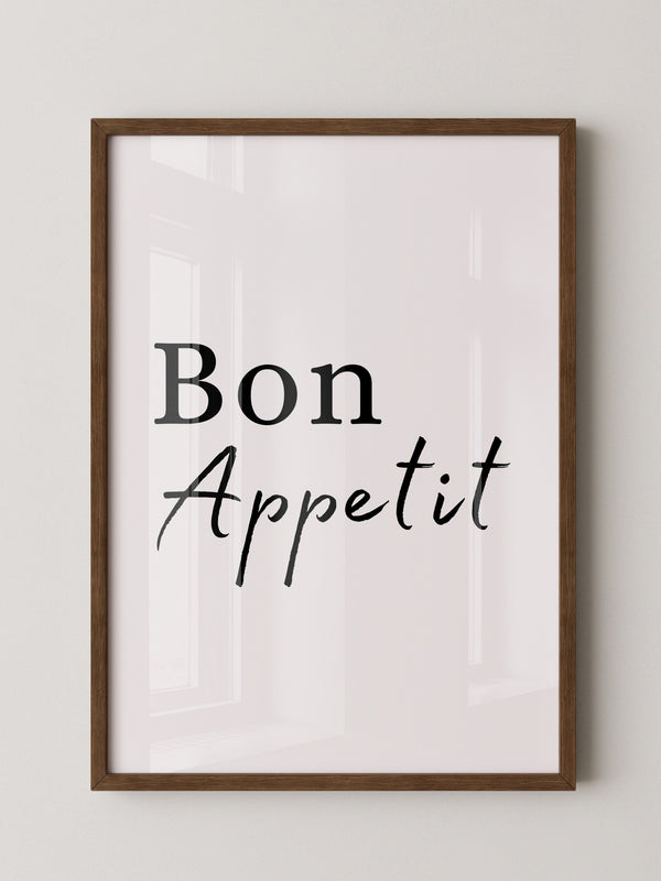 Bon Appetit Schriftzug elegant