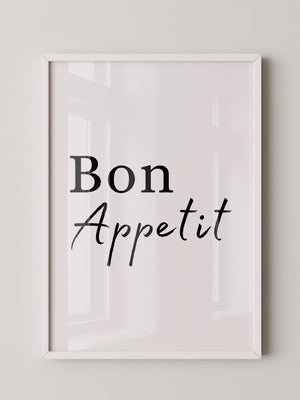 Bon Appetit Schriftzug elegant