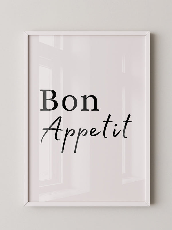 Bon Appetit Schriftzug elegant