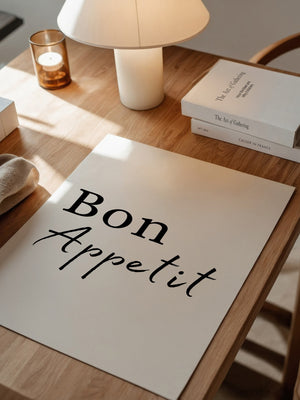 Bon Appetit Schriftzug elegant
