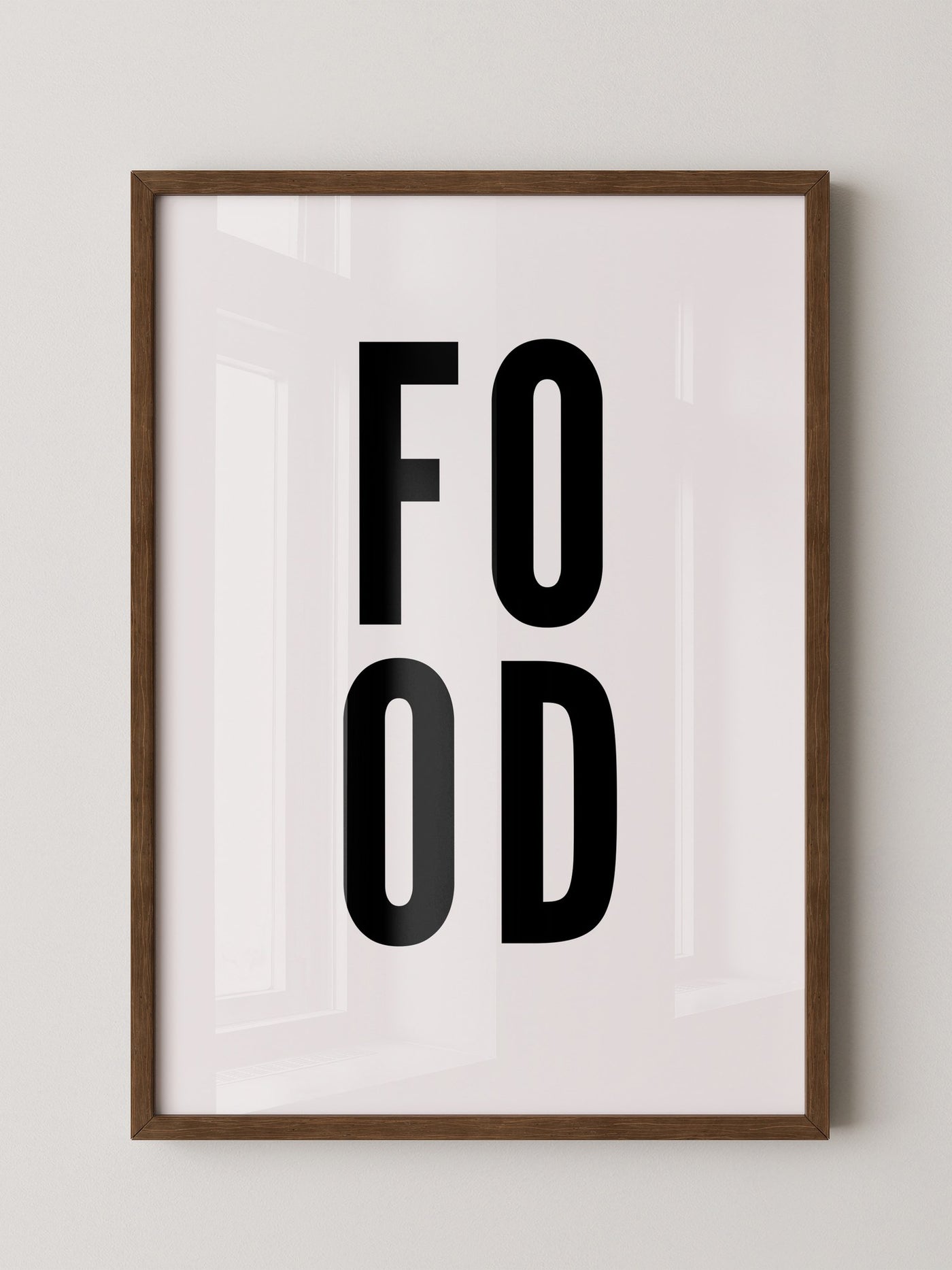 Food Buchstaben vertikal