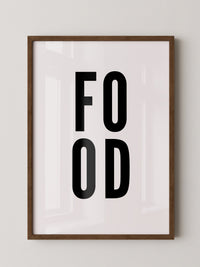 Food Buchstaben vertikal