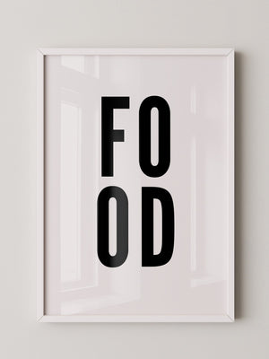 Food Buchstaben vertikal