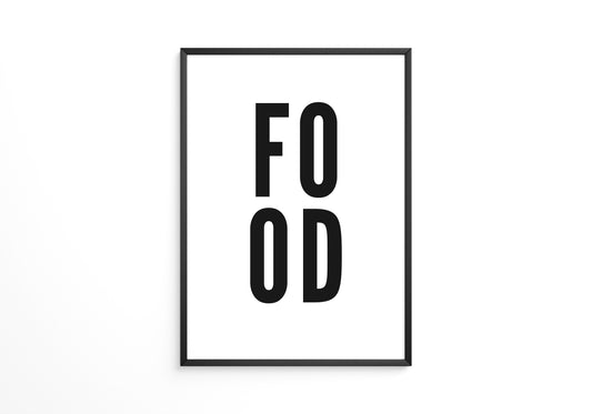 Food Buchstaben vertikal