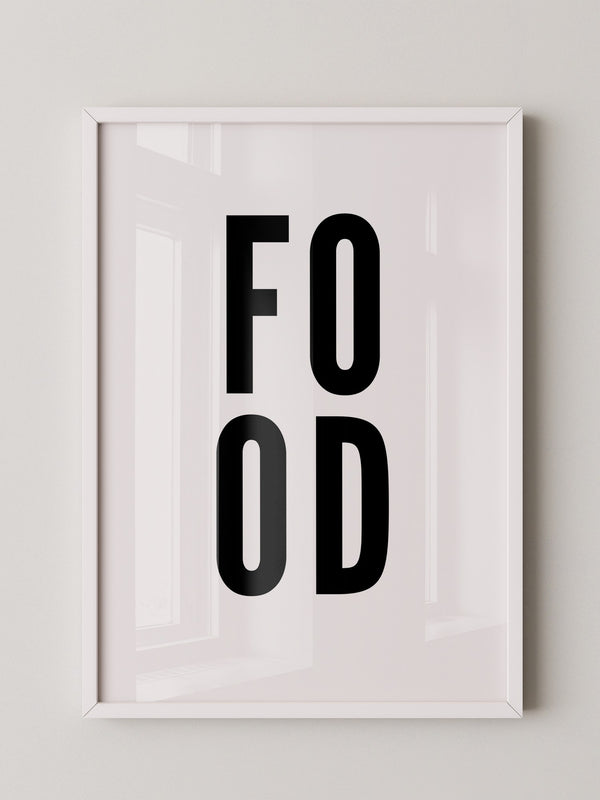 Food Buchstaben vertikal