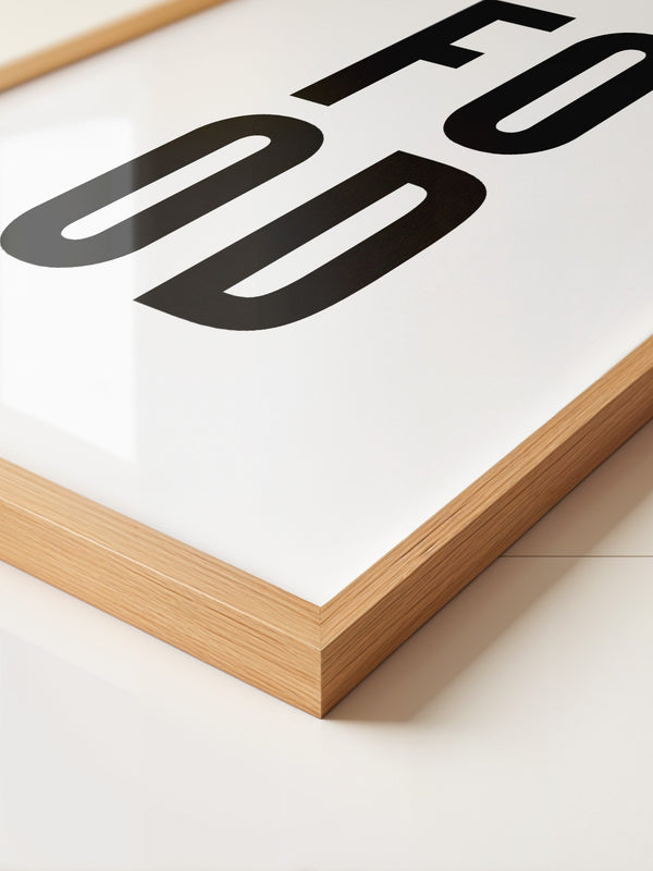 Food Buchstaben vertikal