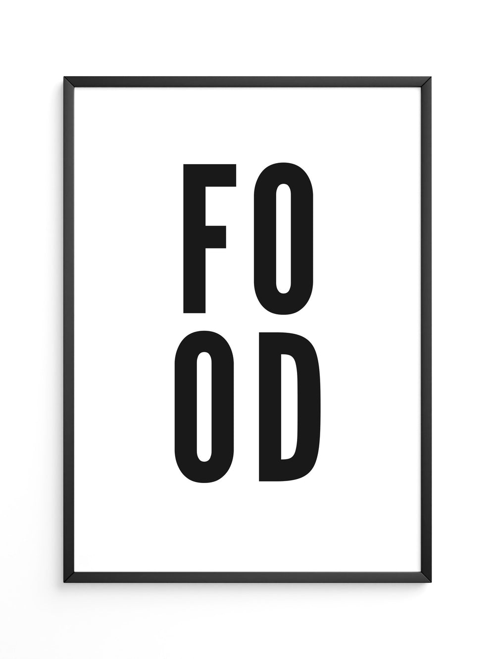 Food Buchstaben vertikal