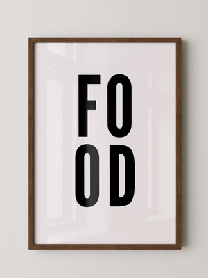 Food Buchstaben vertikal
