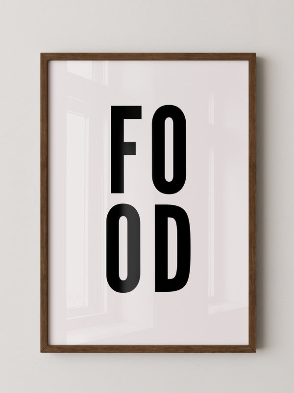Food Buchstaben vertikal