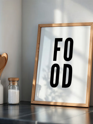 Food Buchstaben vertikal