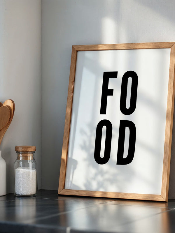 Food Buchstaben vertikal