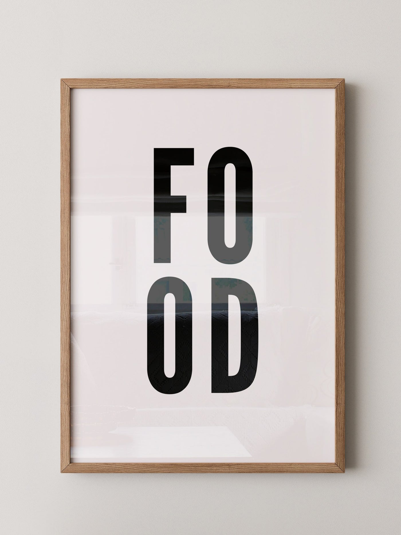 Food Buchstaben vertikal