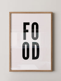 Food Buchstaben vertikal