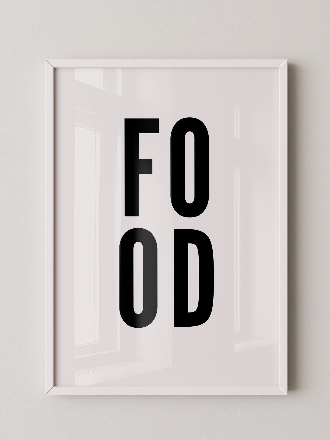 Food Buchstaben vertikal