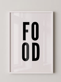 Food Buchstaben vertikal