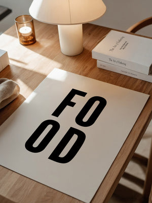 Food Buchstaben vertikal