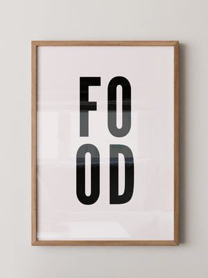 Food Buchstaben vertikal