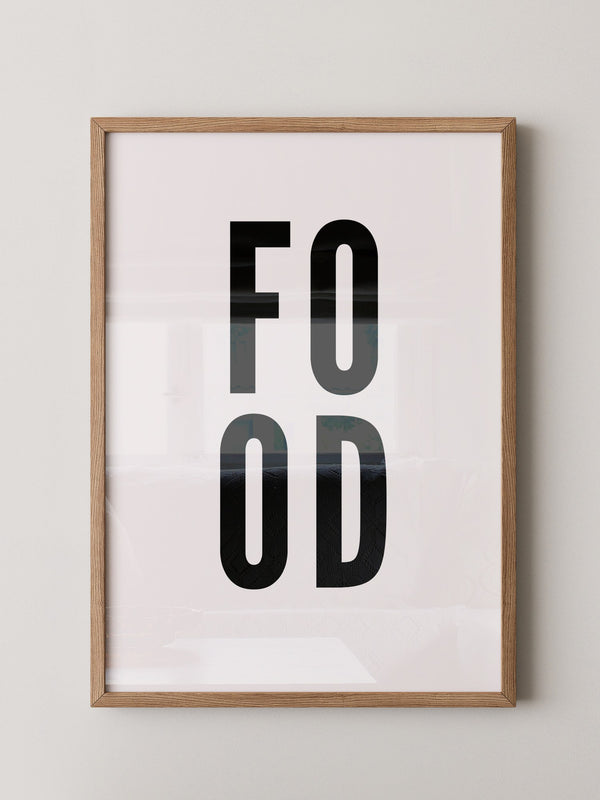 Food Buchstaben vertikal