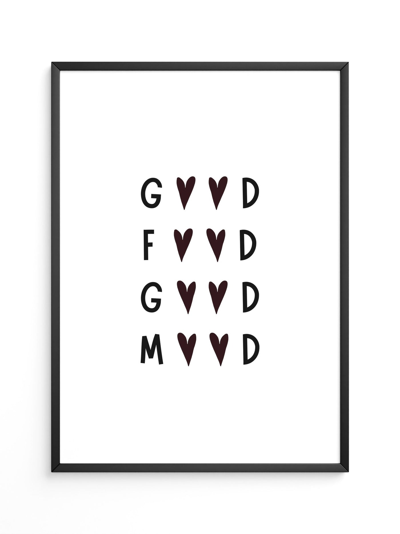 Herz-Buchstaben Muster minimalistisch