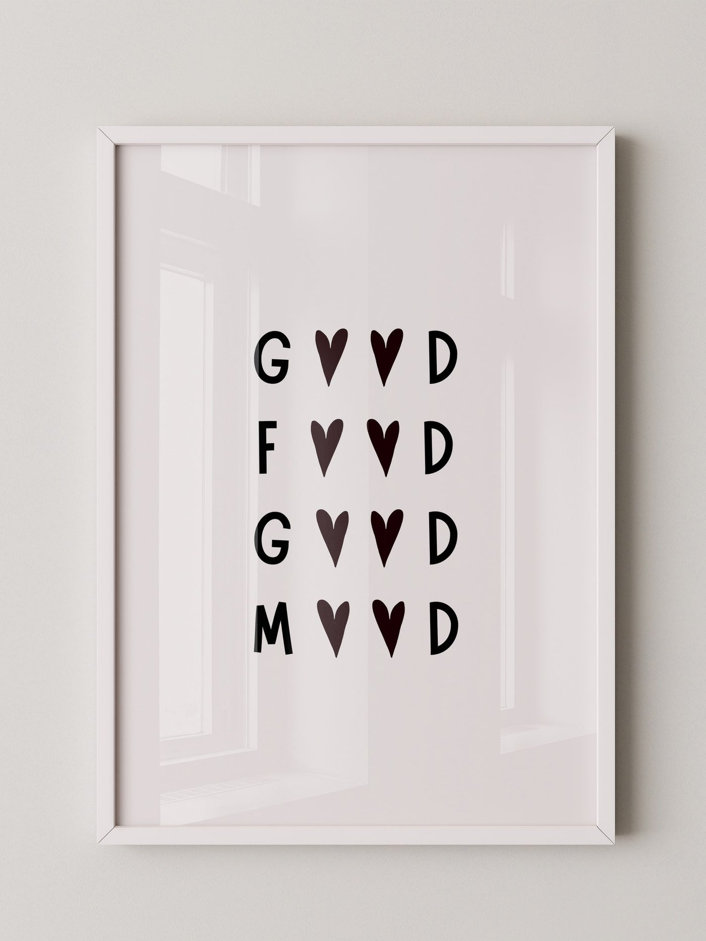 Herz-Buchstaben Muster minimalistisch