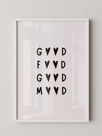 Herz-Buchstaben Muster minimalistisch