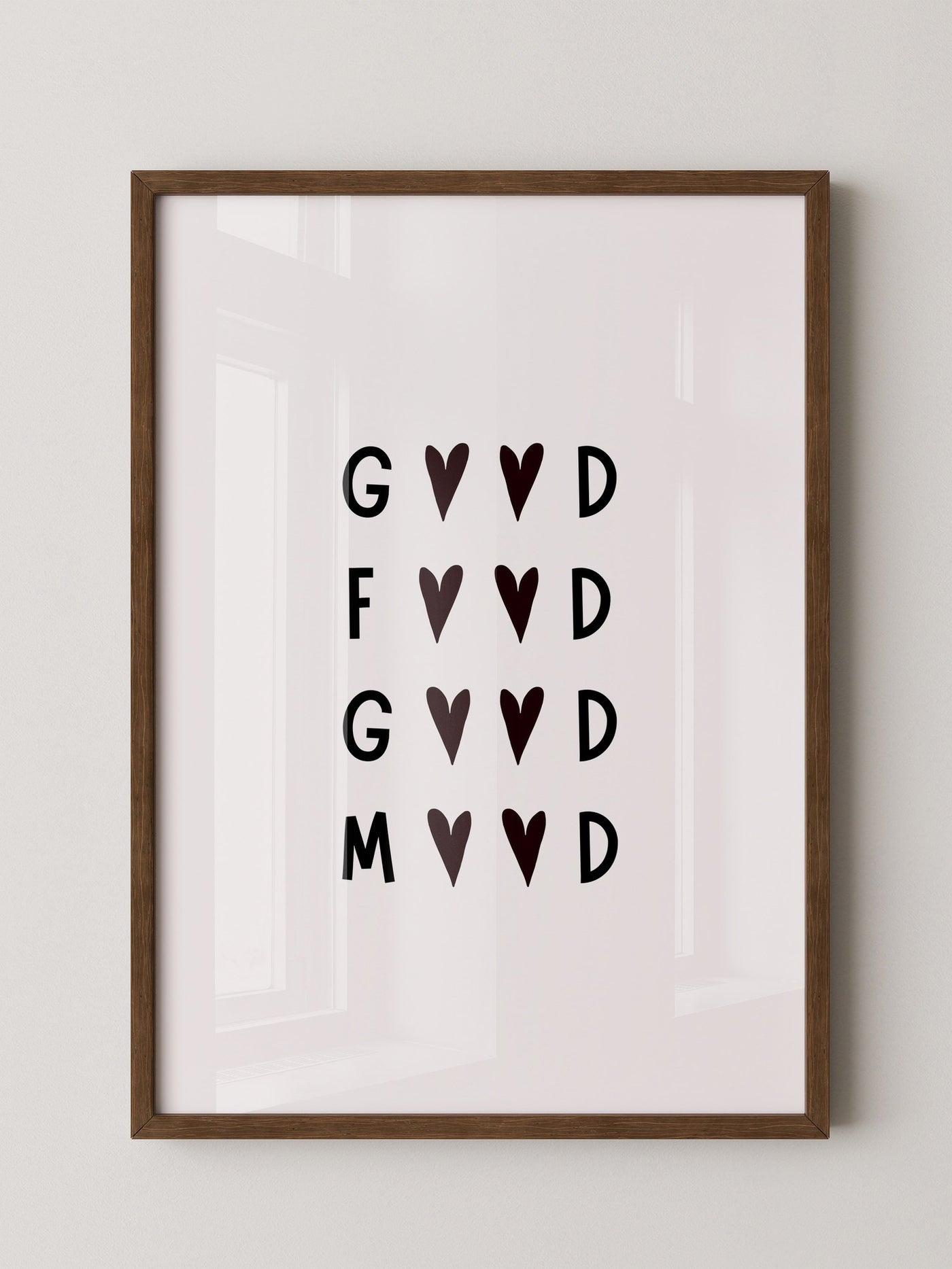 Herz-Buchstaben Muster minimalistisch