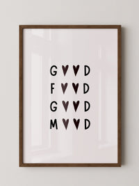 Herz-Buchstaben Muster minimalistisch