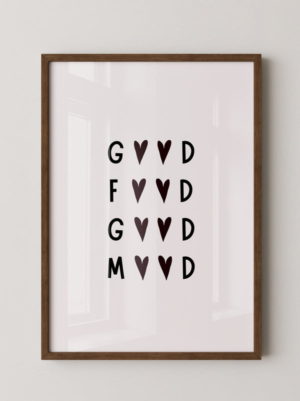 Herz-Buchstaben Muster minimalistisch
