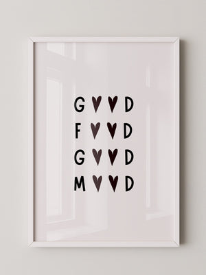 Herz-Buchstaben Muster minimalistisch