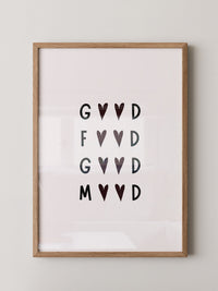 Herz-Buchstaben Muster minimalistisch