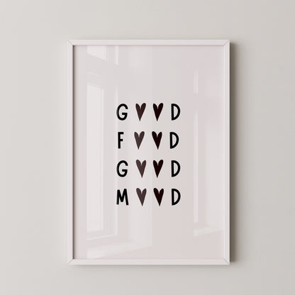 Herz-Buchstaben Muster minimalistisch