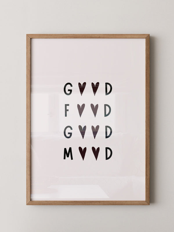 Herz-Buchstaben Muster minimalistisch