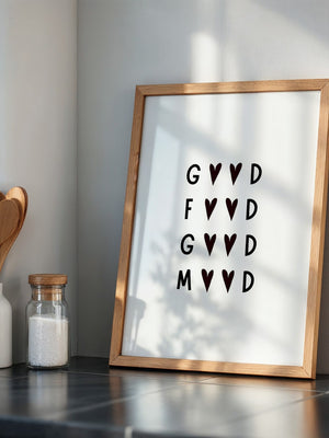 Herz-Buchstaben Muster minimalistisch