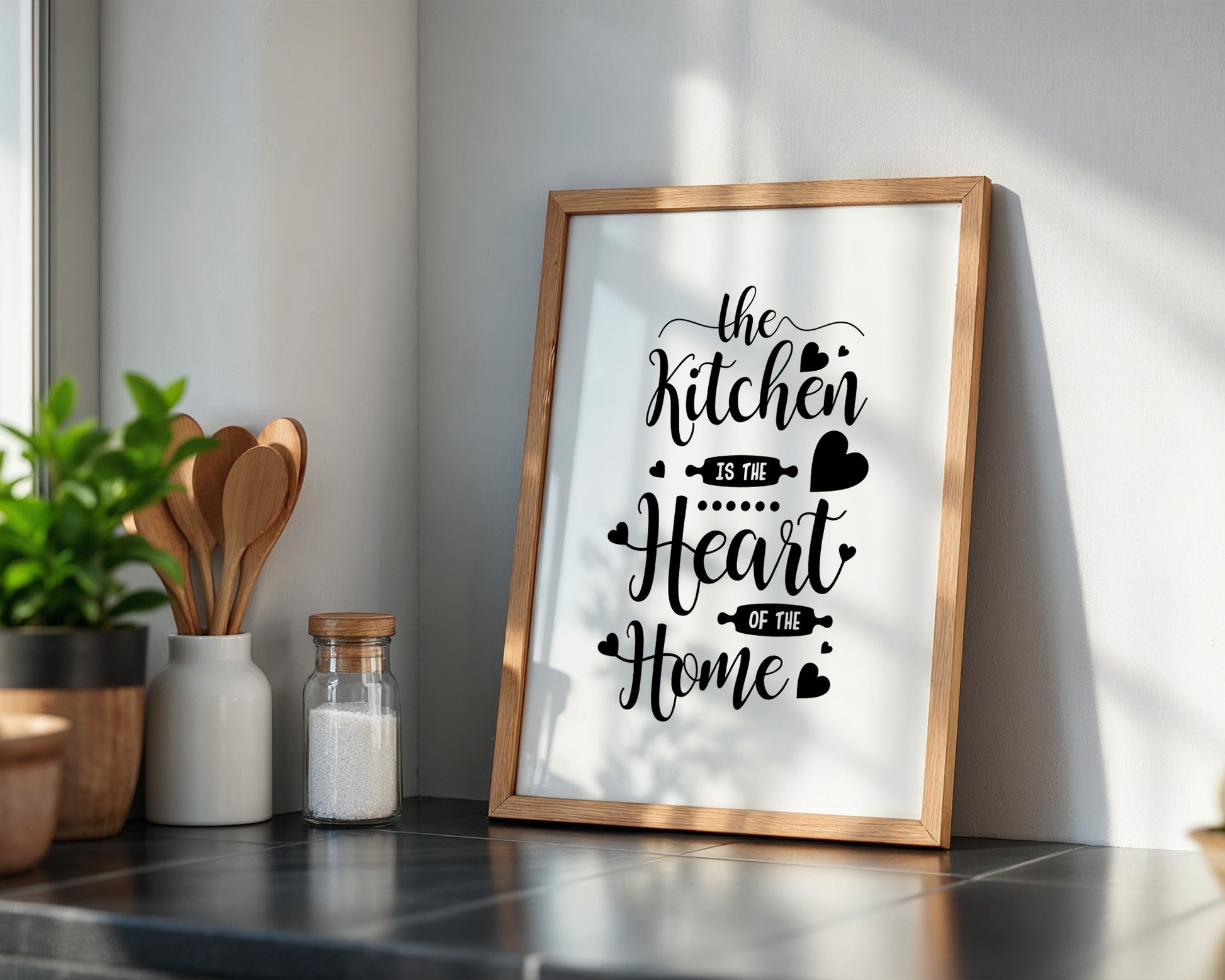 Küchenherz Schrift Herzen