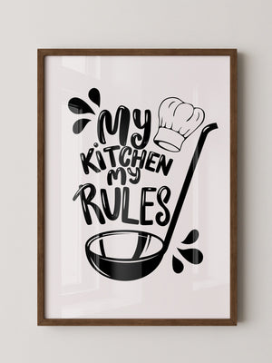 Kochmütze Spruch Schwarz-Weiß